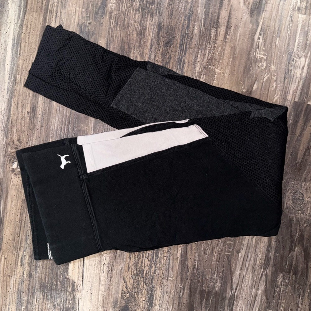 VS Pink Black and Gray Leggings